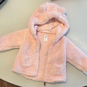 Carter's Soft Pink Fleece Baby Jacket with Ears